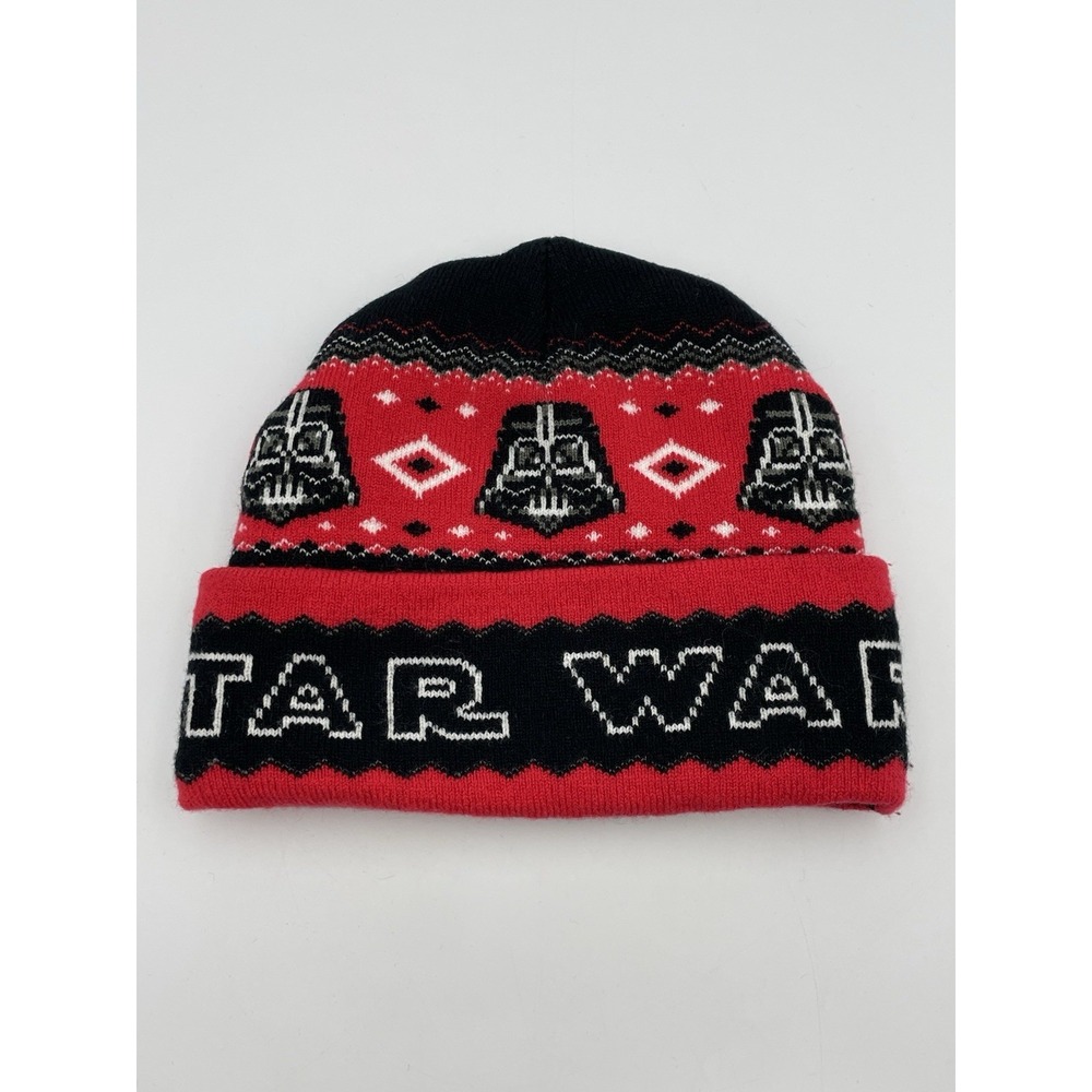 Lucasfilm Ltd. Star Wars Darth Vader Beanie‎ Hat Cap O/S Knitted Red Black